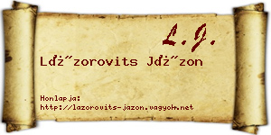 Lázorovits Jázon névjegykártya